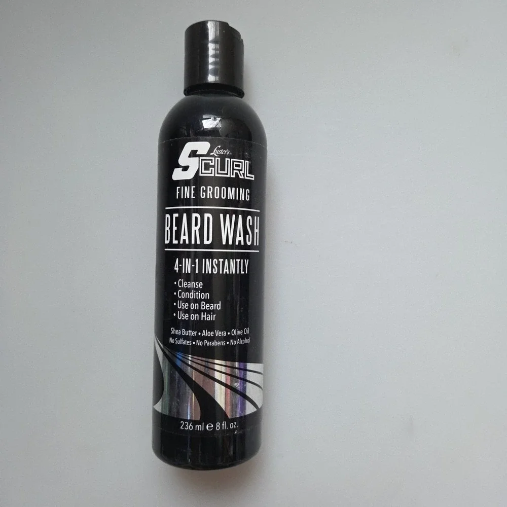 LUSTER'S S CURL‎ BEARD 4-IN-1 WASH 8OZ WITH FREE SHIPPING! NEW